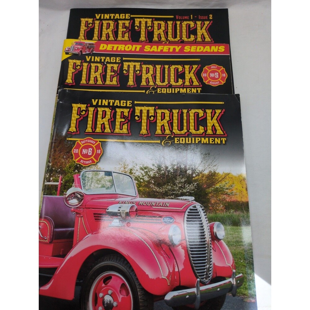 (3) Vintage Fire Truck Equipment Magazines